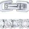 PAVOI 14K Gold Plated 3mm Cubic Zirconia Classic Tennis Bracelet | Gold Bracelets for Women | Size 6.5-7.5 Inch