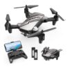 DEERC D20 Mini Drone for Kids with 720P HD FPV Camera Remote Control Toys Gifts for Boys Girls with Altitude Hold. Headless Mode. One Key Start Speed Adjustment. 3D Flips 2 Batteries. Silver